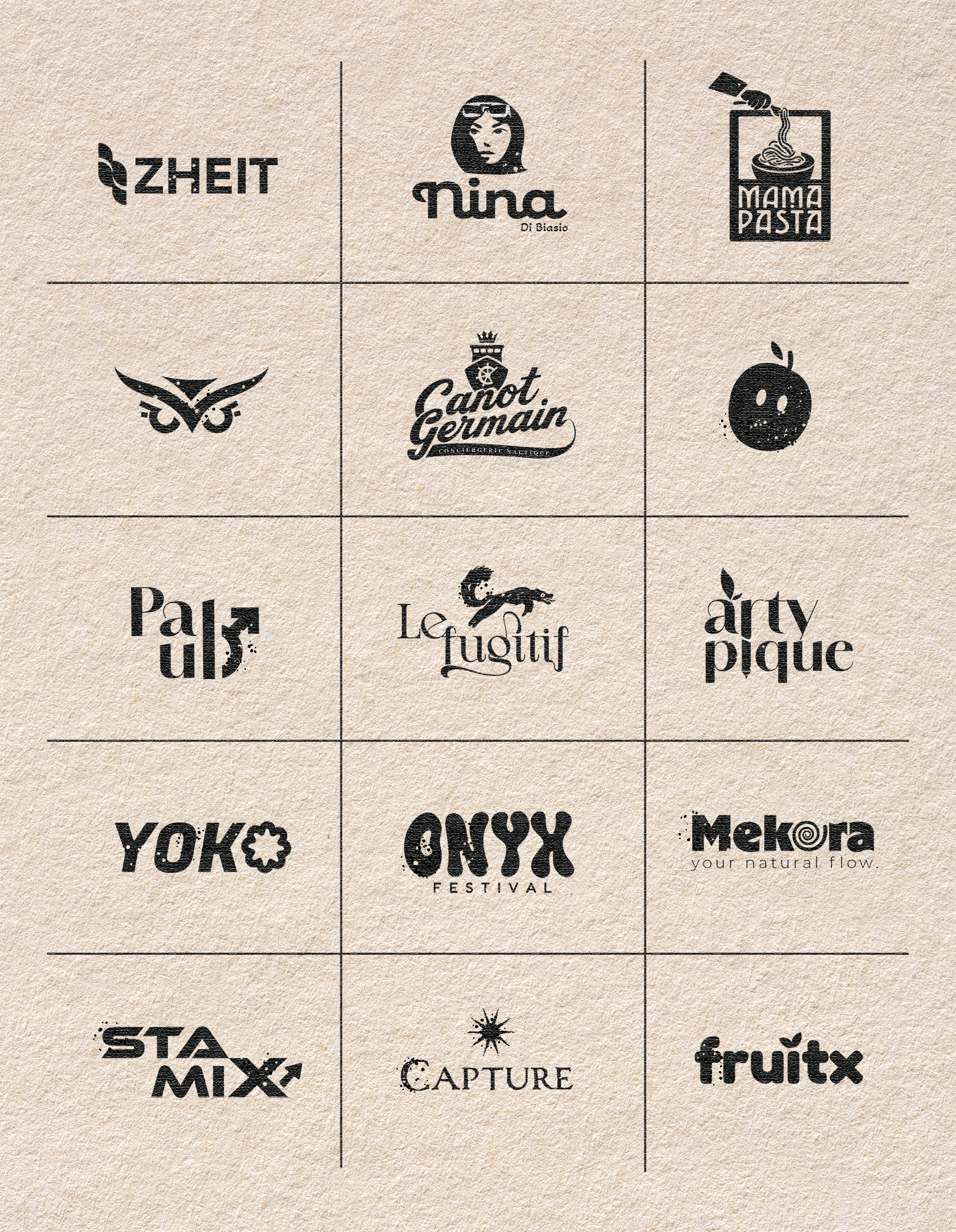 Logofolio creation logos marques festivals restauration