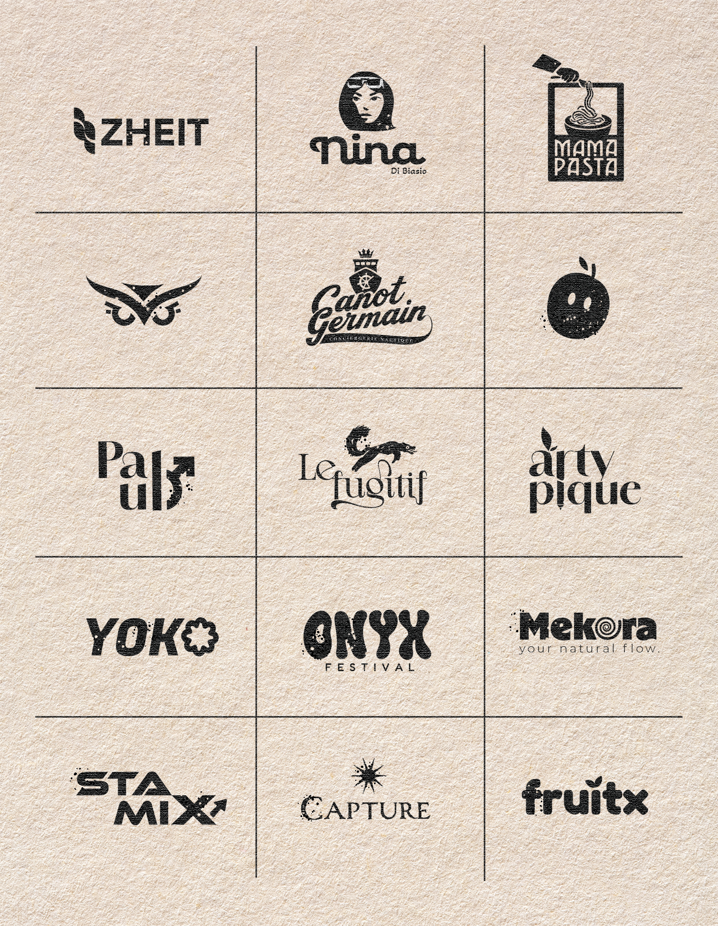 Logofolio création logos marques festivals restauration