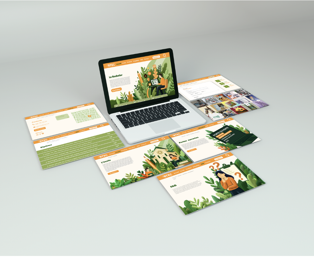 Web Design — aperçu global du site