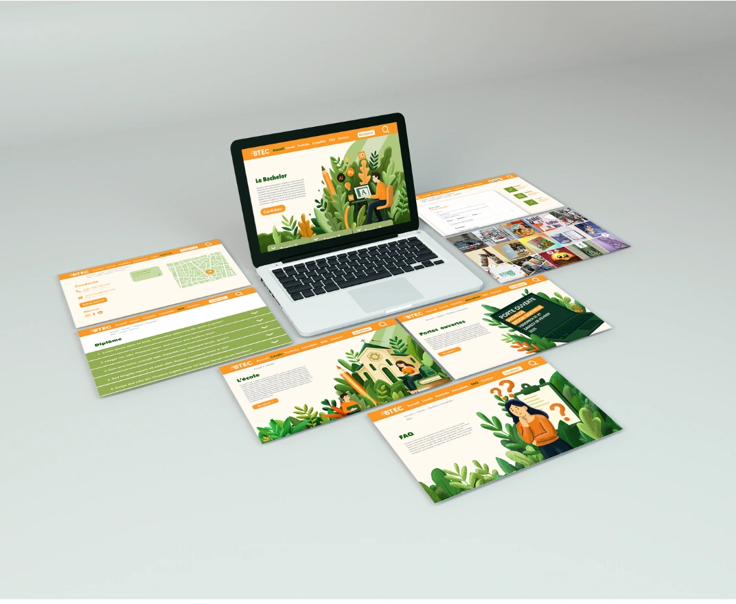 Web Design — aperçu global du site
